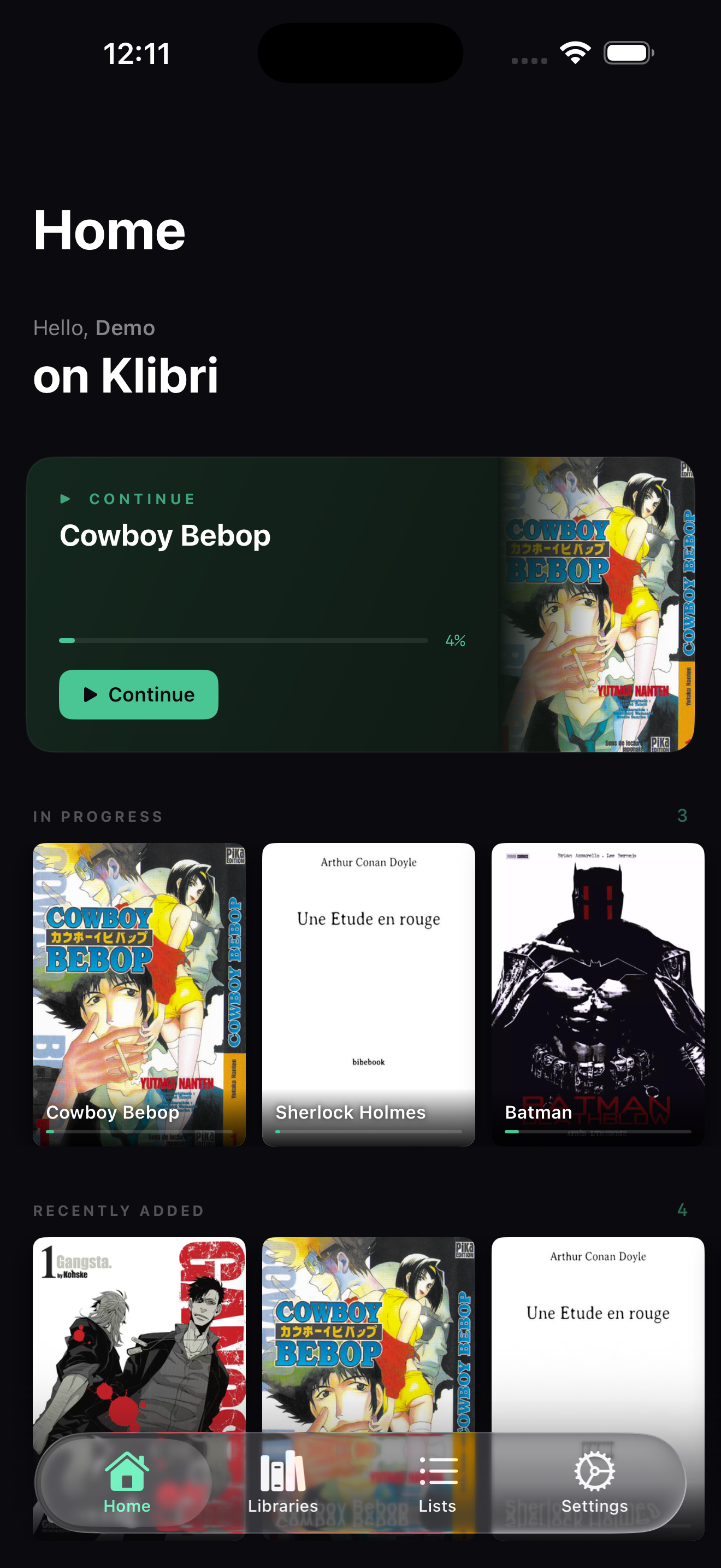 Klibri on iPhone